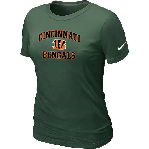 Nike Cincinnati Bengals Women's Heart & Soul NFL T-Shirt - Dark Green